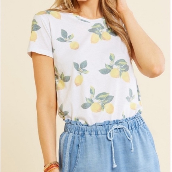 Chaser Lemon Print Short Sleeve Tee - Picture 1 of 12